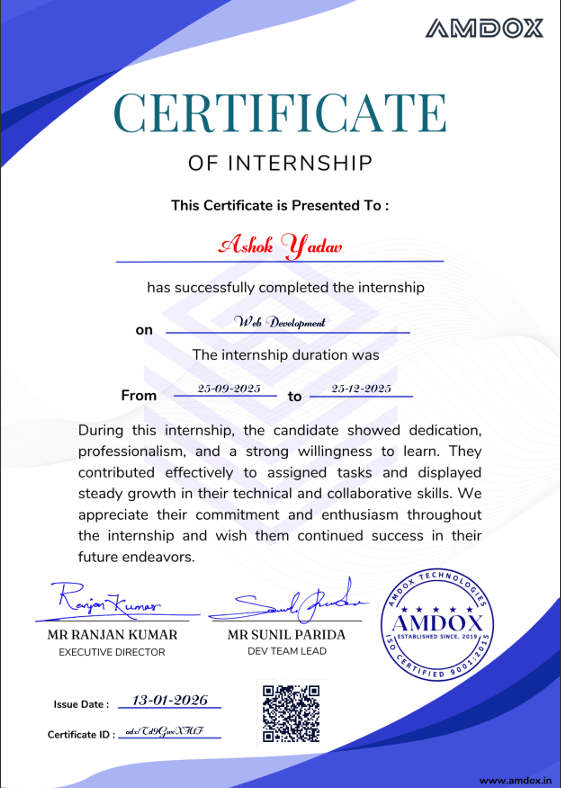 Mern certificate